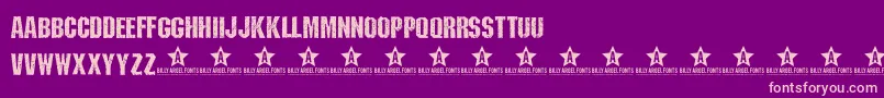 Fonte WhyTrial – fontes rosa em um fundo violeta