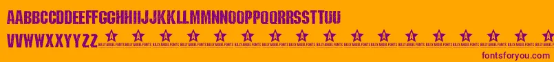 WhyTrial Font – Purple Fonts on Orange Background