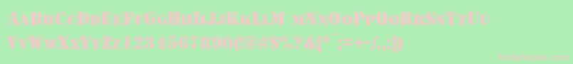 Stencil Font – Pink Fonts on Green Background