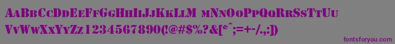 Шрифт Stencil – фиолетовые шрифты на сером фоне