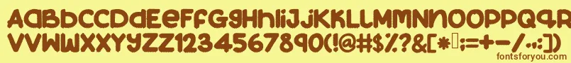 Beeyourshelf Font – Brown Fonts on Yellow Background