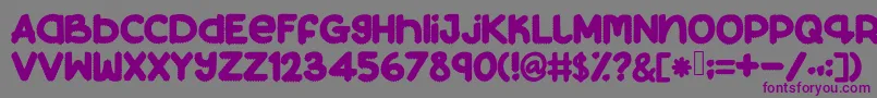 Beeyourshelf-Schriftart – Violette Schriften auf grauem Hintergrund
