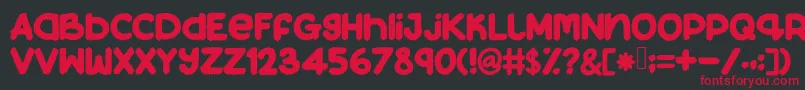 フォントBeeyourshelf – 黒い背景に赤い文字