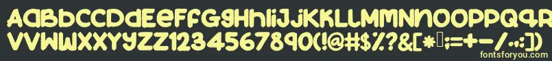 Beeyourshelf Font – Yellow Fonts on Black Background