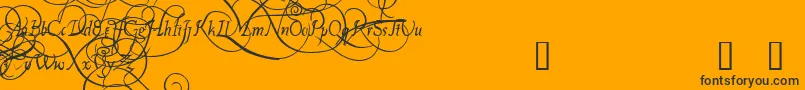 Шрифт PlatthandDemo – чёрные шрифты на оранжевом фоне
