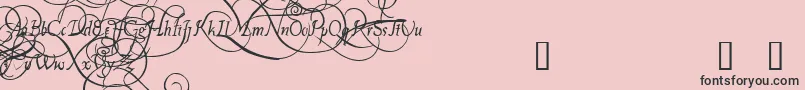 Шрифт PlatthandDemo – чёрные шрифты на розовом фоне