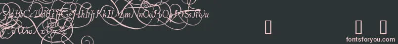 PlatthandDemo-Schriftart – Rosa Schriften auf schwarzem Hintergrund