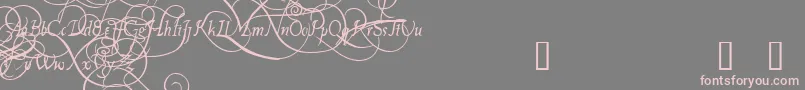 Шрифт PlatthandDemo – розовые шрифты на сером фоне