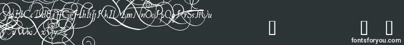 Шрифт PlatthandDemo – белые шрифты на чёрном фоне