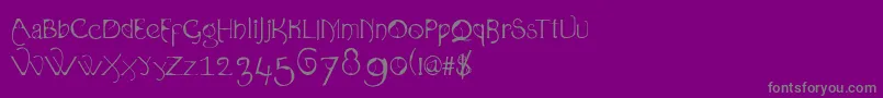 Organica90 Font – Gray Fonts on Purple Background