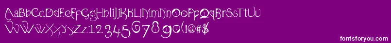 Organica90 Font – White Fonts on Purple Background