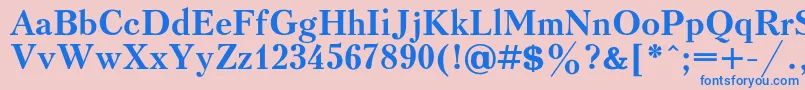 KudrashovcBold Font – Blue Fonts on Pink Background