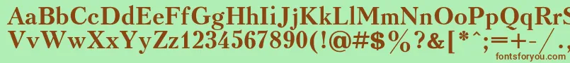 KudrashovcBold Font – Brown Fonts on Green Background