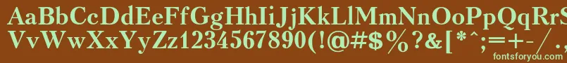 KudrashovcBold Font – Green Fonts on Brown Background