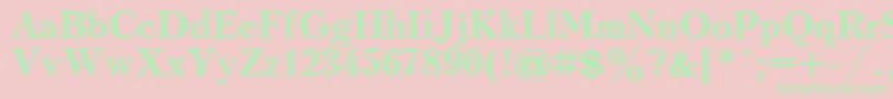 KudrashovcBold Font – Green Fonts on Pink Background