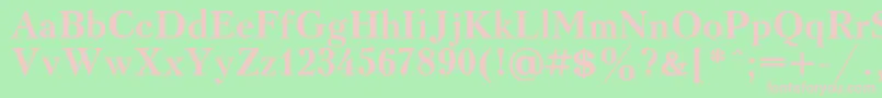 KudrashovcBold Font – Pink Fonts on Green Background