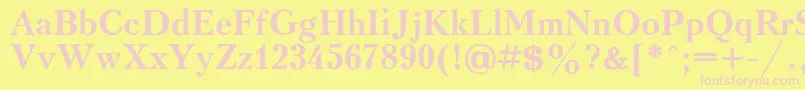 KudrashovcBold Font – Pink Fonts on Yellow Background