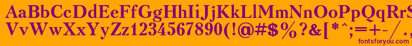 KudrashovcBold Font – Purple Fonts on Orange Background
