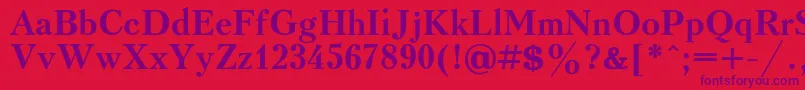 KudrashovcBold Font – Purple Fonts on Red Background