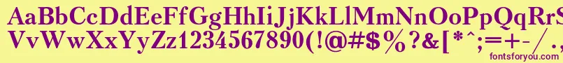 KudrashovcBold Font – Purple Fonts on Yellow Background