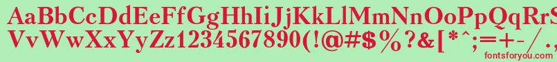 KudrashovcBold Font – Red Fonts on Green Background