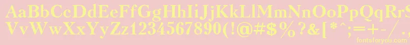 KudrashovcBold Font – Yellow Fonts on Pink Background