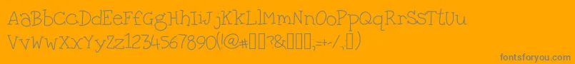 George-Schriftart – Graue Schriften auf orangefarbenem Hintergrund