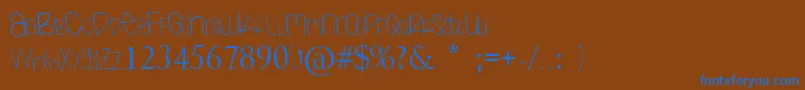 Nextok Font – Blue Fonts on Brown Background