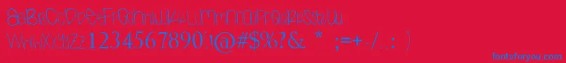 Nextok Font – Blue Fonts on Red Background