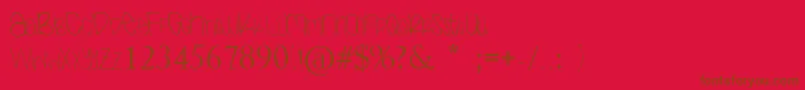 Nextok Font – Brown Fonts on Red Background