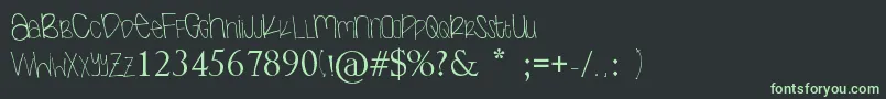 Nextok Font – Green Fonts on Black Background