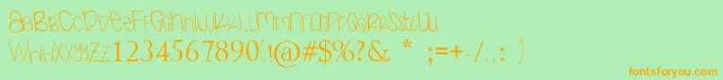 Nextok Font – Orange Fonts on Green Background