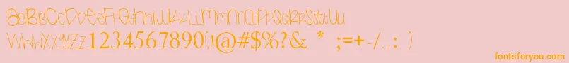 Nextok Font – Orange Fonts on Pink Background