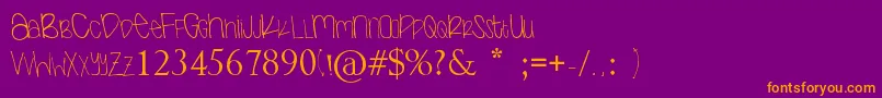 Nextok Font – Orange Fonts on Purple Background