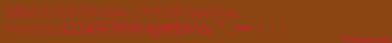 Nextok Font – Red Fonts on Brown Background