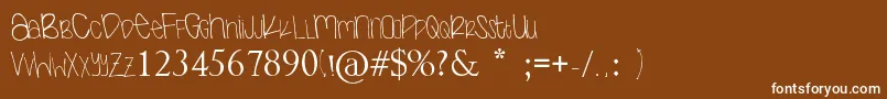 Nextok Font – White Fonts on Brown Background
