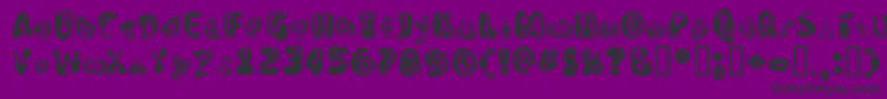 Noyes-fontti – mustat fontit violetilla taustalla