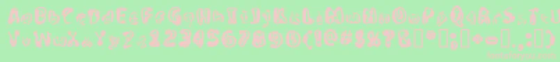 Шрифт Noyes – розовые шрифты на зелёном фоне