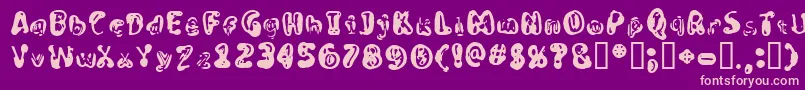 Noyes Font – Pink Fonts on Purple Background