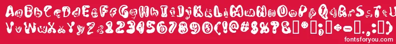 Noyes Font – White Fonts on Red Background