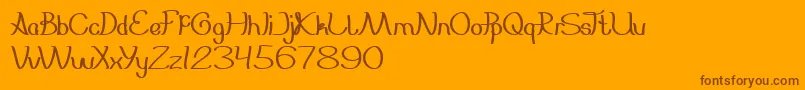 Everybody Font – Brown Fonts on Orange Background