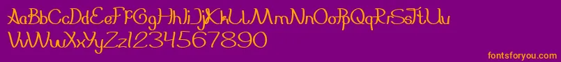 Everybody Font – Orange Fonts on Purple Background