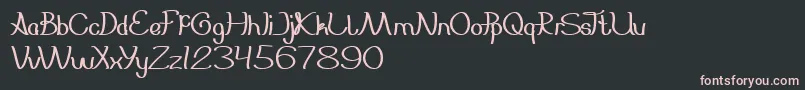 Everybody Font – Pink Fonts on Black Background