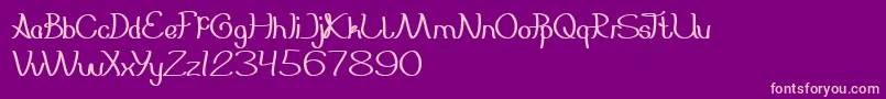 Everybody Font – Pink Fonts on Purple Background