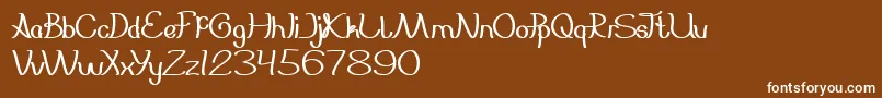 Everybody Font – White Fonts on Brown Background