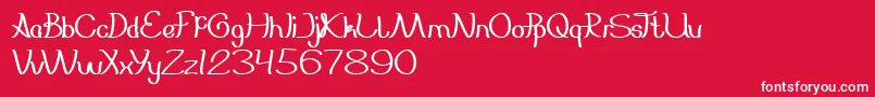 Everybody Font – White Fonts on Red Background
