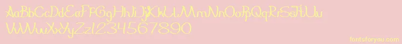 Everybody Font – Yellow Fonts on Pink Background