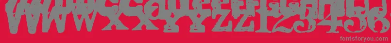 Cry Font – Gray Fonts on Red Background