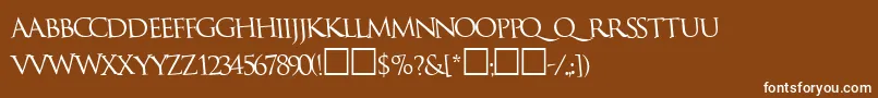 BathingRegular Font – White Fonts on Brown Background