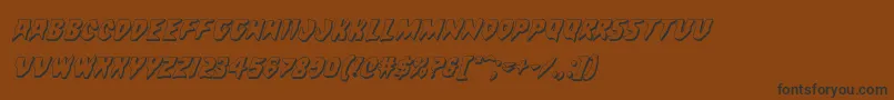 Countsuckula3Dital Font – Black Fonts on Brown Background
